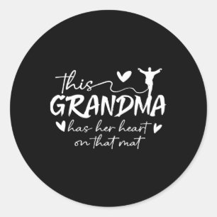 On That Mat Karate Grandma Karate Grandmother 1 Classic Round Sticker