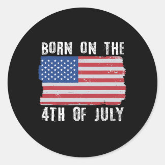 On The 4th Of July Independence Day Classic Round Sticker