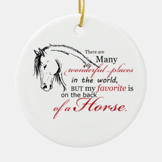 On the Back of a Horse Ceramic Tree Decoration