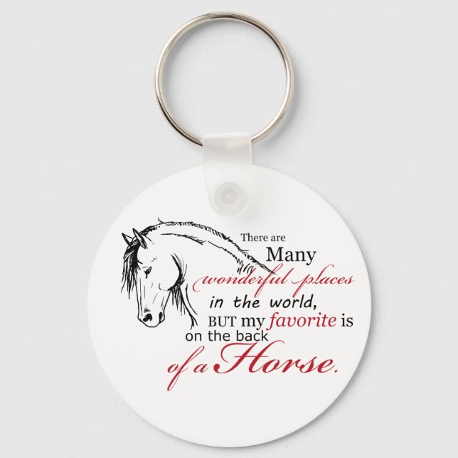On the Back of a Horse Key Ring (Front)