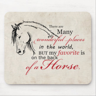 On the Back of a Horse Mouse Pad