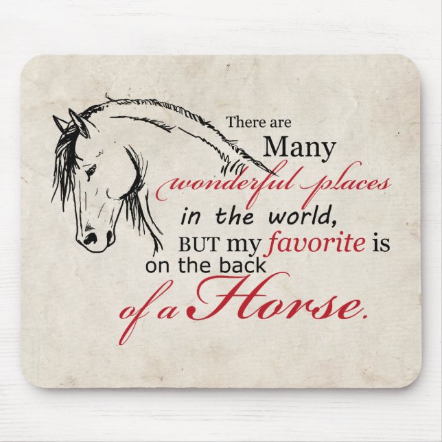 On the Back of a Horse Mouse Pad (Front)