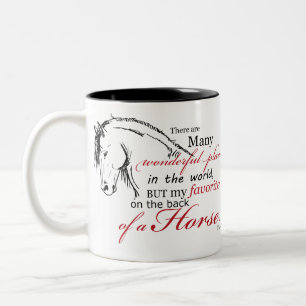 On the Back of a Horse Two-Tone Coffee Mug