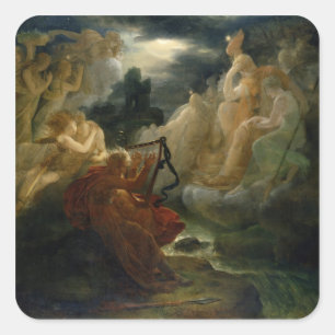 On the Bank of the Lora Square Sticker