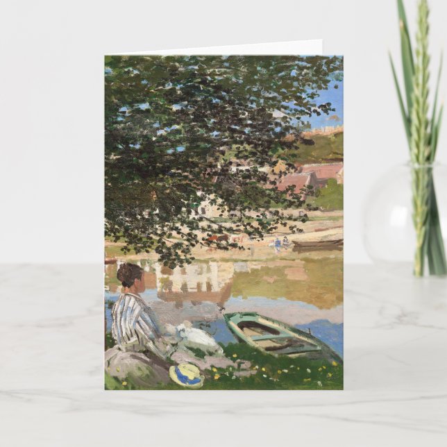 On the Bank of the Seine by Monet Card (Front)