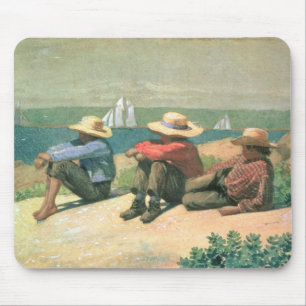 On the Beach, 1875 (w/c) Mouse Pad