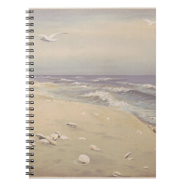 On the Beach (1879) – Vintage Coastal Art Notebook (Front)