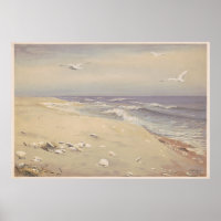 On the Beach (1879) – Vintage Coastal Art