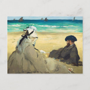 On the Beach by Edouard Manet (1873) Postcard