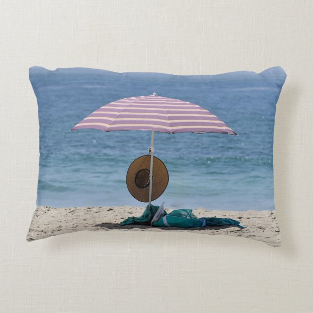 On the Beach Decorative Cushion (Back)