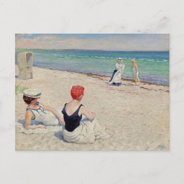On the Beach, Falsterbro | Paul Fischer Postcard (Front)