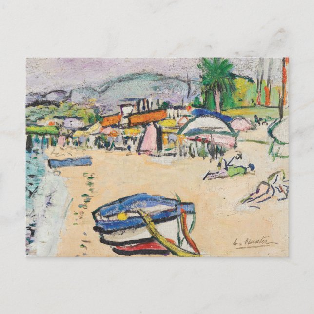 On The Beach | George Leslie Hunter Postcard (Front)