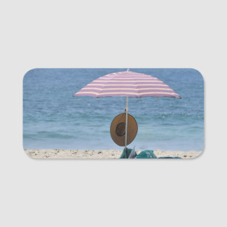 On the Beach Name Tag
