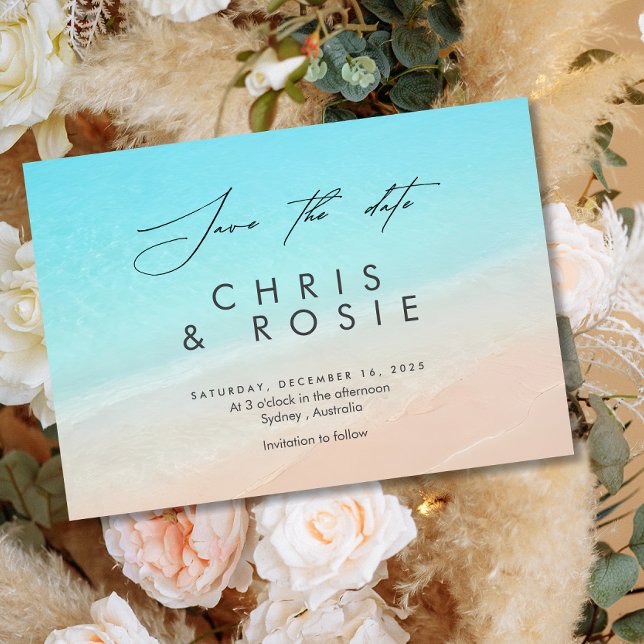 On the beach,nautical lake wedding Save the date (Creator Uploaded)