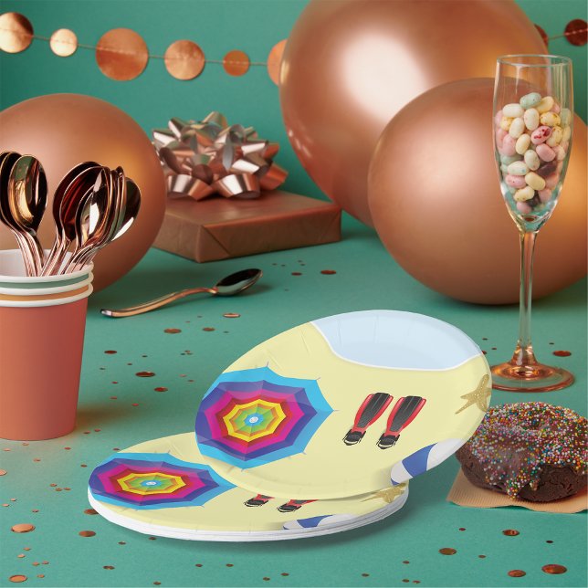 On The Beach Paper Plate (Creator Uploaded)
