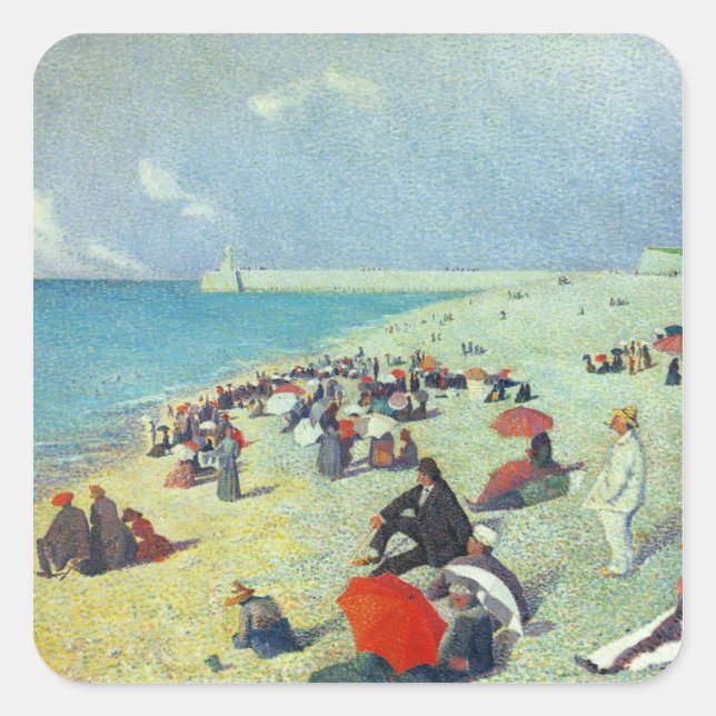 On The Beach Square Sticker (Front)