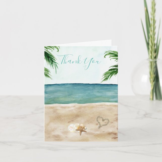 On The Beach Thank You Card (Front)