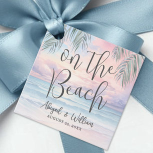 On The Beach Wedding Favour Tags