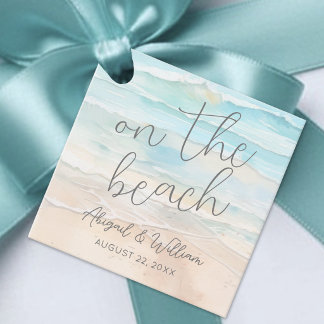 On The Beach Wedding Favour Tags