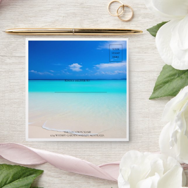 On the beach wedding invitation Envelope (Wedding)