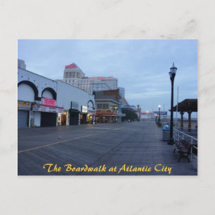 On the Boardwalk in Atlantic City, NJ Postcard