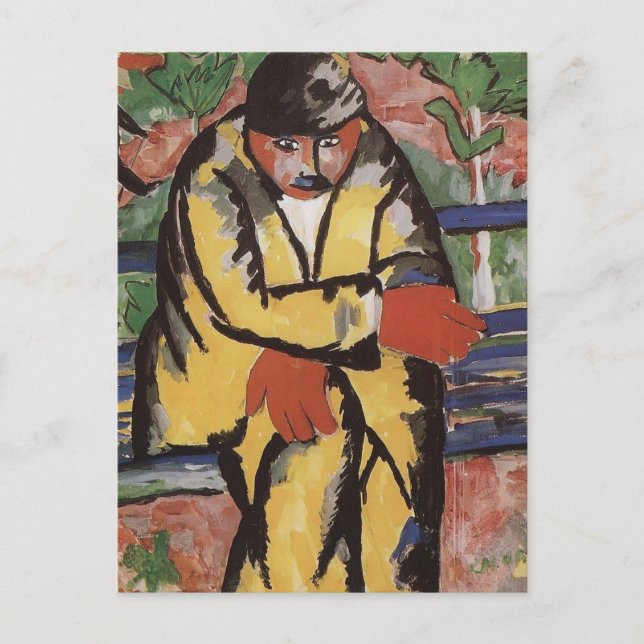 On the Boulevard  by Kazimir Malevich Postcard (Front)