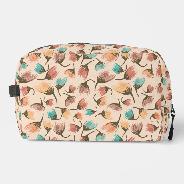 On the Breeze-Tossed Floral-Pebble-Distant Dunes Dopp Kit (Front)