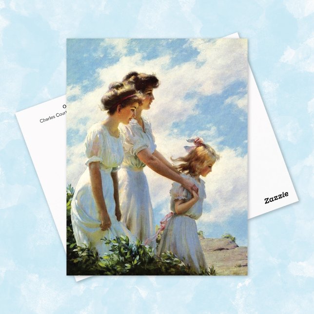 On the Cliff Charles Courtney Curran Postcard (Creator Uploaded)