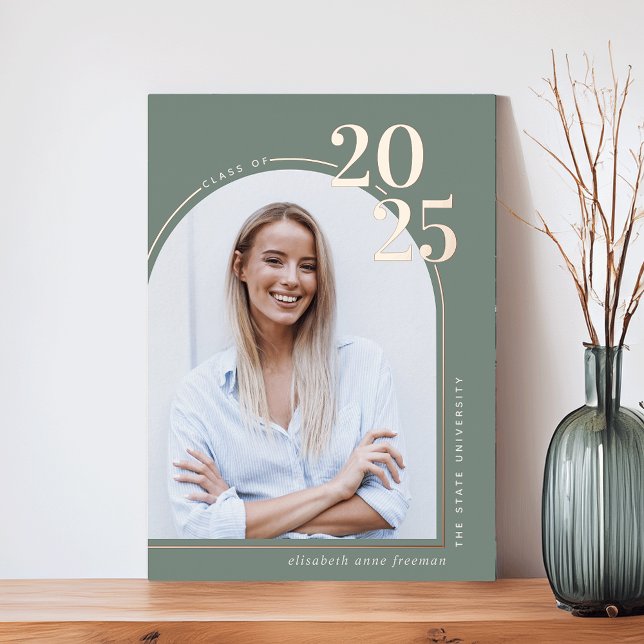 On The Curve | Foil Graduation Announcement (Creator Uploaded)