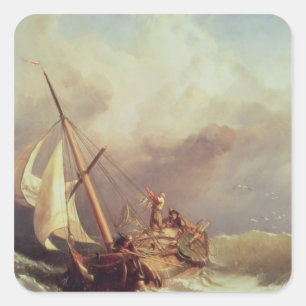 On the Dogger Bank, 1846 Square Sticker