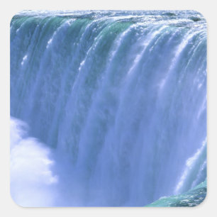 On the Edge of Powerful Niagara Falls, New York Square Sticker