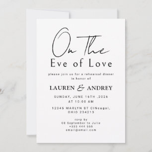 On the Eve of Love Rehearsal Dinner Invitation