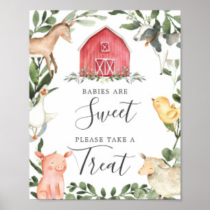 On The Farm Baby Shower Babies Are Sweet Sign