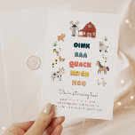 On the Farm Kids' Fun 2nd Birthday  Invitation<br><div class="desc">Oink,  Baa,  Quack,  Neigh,  Moo! Your little one is turning two. Celebrate your little farmer with this fun a playful birthday invitation.</div>