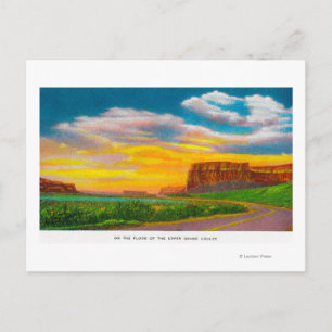 On the floor of the Upper Grand Coulee Dam Postcard