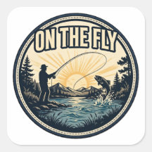 On The Fly — Fly Fisherman Casting at Sunrise with