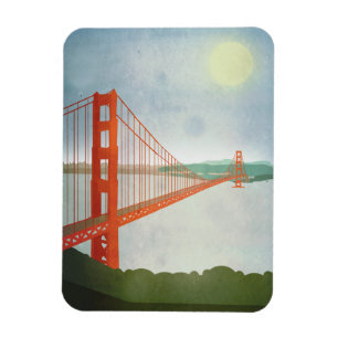 On The Golden Gate Bridge Magnet