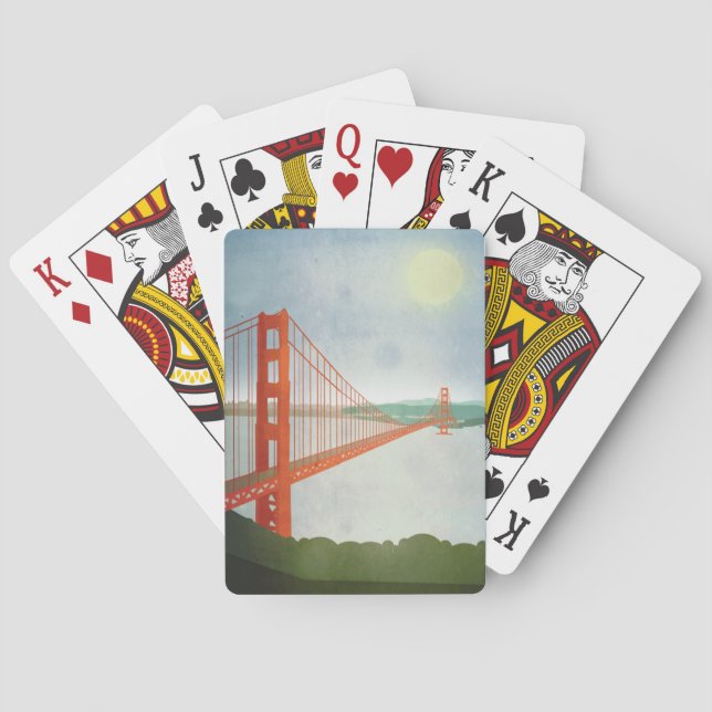 On The Golden Gate Bridge Playing Cards (Back)