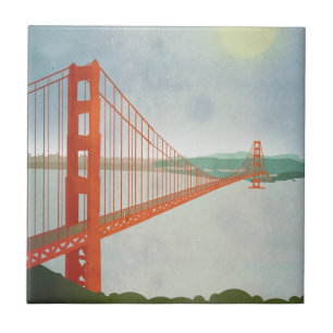 On The Golden Gate Bridge Tile