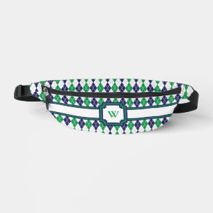 On the Green Argyle Bum Bags