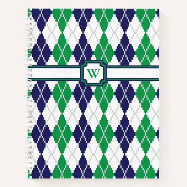On the Green Argyle Spiral Notebook (Front)