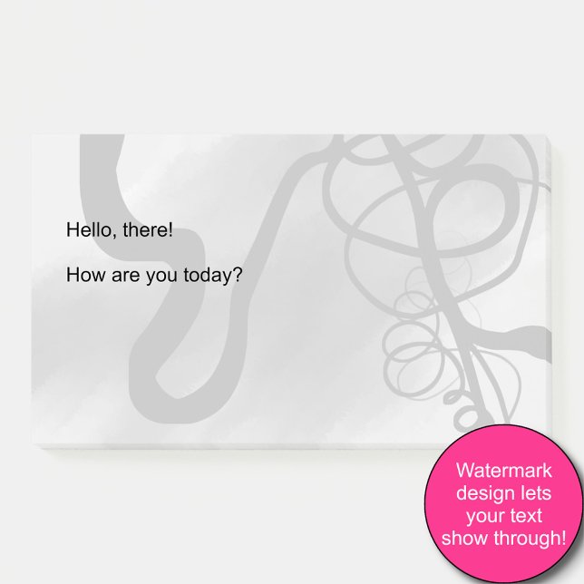 On the Grid: Abstract Grey, Black & White Post-it Notes (Creator Uploaded)