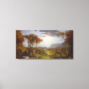 On the Hudson River, 1860 (oil on canvas) Canvas Print