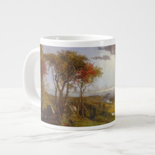 On the Hudson River, 1860 (oil on canvas) Large Coffee Mug
