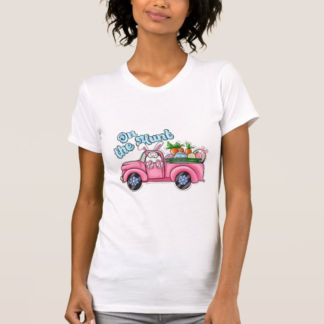 On The Hunt Easter Bunny T-Shirt (Front)