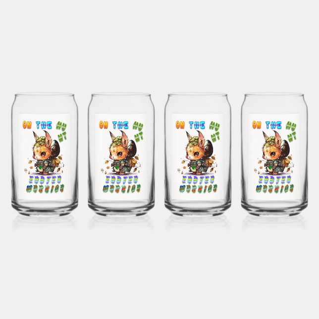 On The Hunt Easter Warrior Can Glass (Front)