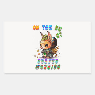 On The Hunt Easter Warrior Rectangular Sticker