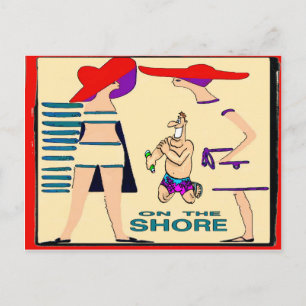 On the Jersey Shore Abstract Postcard