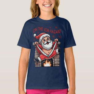 On the Job Hazard Santa on Fire T-Shirt