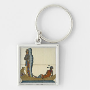 On the Missouri, 1922 (pochoir print) Key Ring